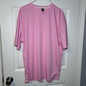 Manfinity Shirt Mens Medium Pink 100% Polyester Athletic Crewneck Casual Top